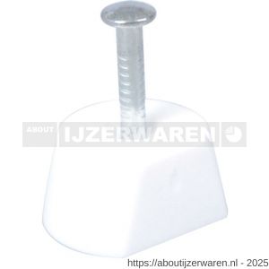 Homefix plankdrager met nagel wit 10 mm blister 16 stuks - W51406998 - afbeelding 1