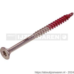 Rotadrill hardhoutschroef RVS 410 platkop PK zelfborend Torx TX 25 5.0x60/35 mm blister 25 stuks - W51406444 - afbeelding 1