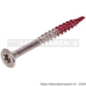 Rotadrill hardhoutschroef RVS 410 platkop PK zelfborend Torx TX 25 5.0x60/35 mm kuip 100 stuks - W51406451 - afbeelding 1