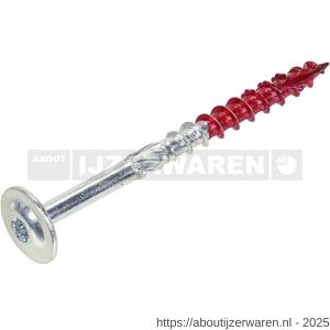 Rotadrill houtbouwschroef staal verzinkt VZ tellerkop TK met snijpunt Torx TX 40 8.0x80/60 mm blister 6 stuks - W51403424 - afbeelding 1