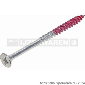 Rotadrill Unischroef staal verzinkt VZ platkop PK Pozidriv PZ 2 5.0x70/42 mm kuip 100 stuks - W51405786 - afbeelding 1