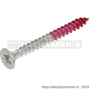 Rotadrill Unischroef staal verzinkt VZ platkop PK Pozidriv PZ 2 3.5x35 mm blister 29 stuks - W51405795 - afbeelding 1