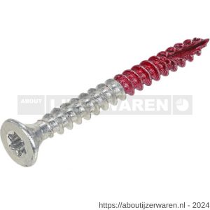 Rotadrill Unischroef staal verzinkt VZ platkop PK met snijpunt Torx TX 20 4.0x40/24 mm blister 60 stuks - W51406331 - afbeelding 1