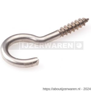 Hoenderdaal schroefhaak RVS A2 4.4x32/60 mm 100 stuks - W51406832 - afbeelding 1