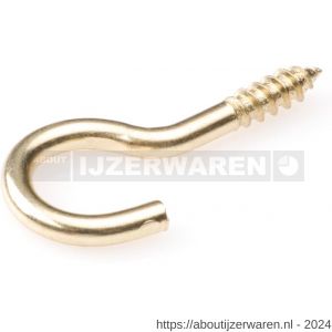 Hoenderdaal schroefhaak staal vermessingd 2.00x11/23 mm 100 stuks - W51406840 - afbeelding 1