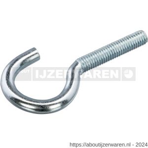 Hoenderdaal schroefhaak staal verzinkt VZ M6x60x16 mm 100 stuks - W51406867 - afbeelding 1