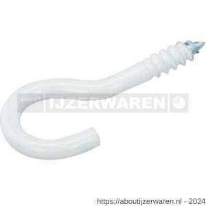 Hoenderdaal schroefhaak wit geepoxeerd 2.00x12/23 mm 100 stuks - W51406820 - afbeelding 1