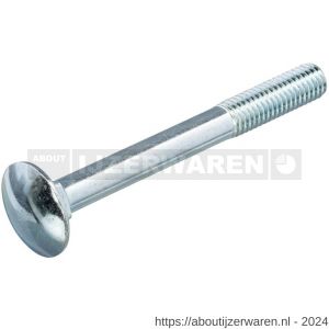 Hoenderdaal slotbout verzinkt 4.8 met moer DIN 603/555 M12x100 mm 50 stuks - W51400550 - afbeelding 1