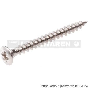 Hoenderdaal spaanplaatschroef RVS A2 lenskop LK Pozidriv PZ 2 3.5x40 mm 200 stuks - W51406578 - afbeelding 1