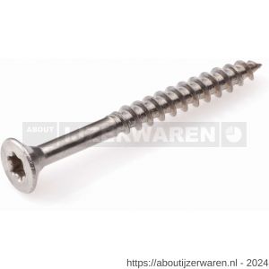 Hoenderdaal spaanplaatschroef RVS A2 platkop PK Torx TX 20 4.0x40/24 mm 200 stuks - W51406378 - afbeelding 1