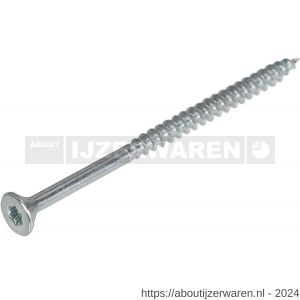 Hoenderdaal spaanplaatschroef staal verzinkt VZ platkop PK Torx TX 25 4.5x80/50 mm 200 stuks - W51406128 - afbeelding 1