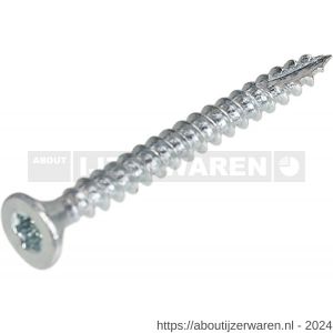 Proftec spaanplaatschroef staal verzinkt VZ platkop PK met snijpunt Torx TX 20 3.5x25 mm doos 200 stuks - W51406249 - afbeelding 1