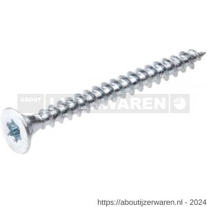 Hoenderdaal spaanplaatschroef staal verzinkt VZ platkop PK Torx TX 25 5.0x50 mm 200 stuks - W51406132 - afbeelding 1