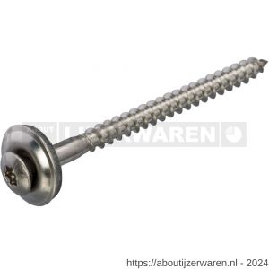 Hoenderdaal spenglerschroef RVS A2 lenskop LK met EPDM ring 15 mm Torx TX 20 4.5x60 mm 200 stuks - W51404485 - afbeelding 1