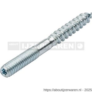 Homefix stokeind staal verzinkt VZ M6x40 mm blister 8 stuks - W51406957 - afbeelding 1