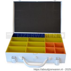 Systec assortimentskoffer 13-vaks staal leeg 335x230x70 mm - W51407064 - afbeelding 1