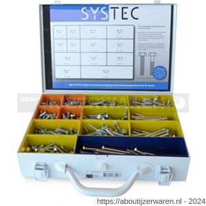 Systec assortimentskoffer tap- en zeskantbout staal verzinkt VZ DIN 933/931 M6 - W51400080 - afbeelding 1