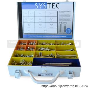 Systec assortimentskoffer tap- en zeskantbout staal verzinkt VZ DIN 933/931 M8 - W51400081 - afbeelding 1