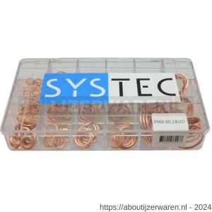 Systec assortimentsdoos 18-vaks afdichtring roodkoper ASBV DIN 7603C - W51400054 - afbeelding 1