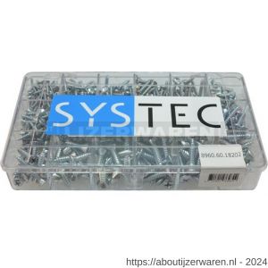 Systec assortimentsdoos 18-vaks plaatschroef staal verzinkt VZ DIN 7983 - W51400058 - afbeelding 1