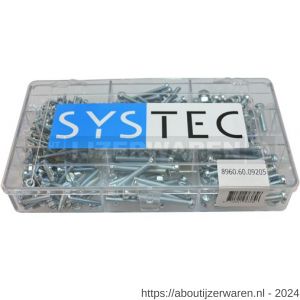 Systec assortimentsdoos 9-vaks metaalschroef staal verzinkt VZ met moer DIN 84/934 - W51400068 - afbeelding 1