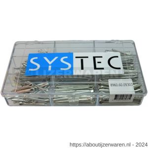 Systec assortimentsdoos 9-vaks splitpen staal verzinkt VZ DIN 94 - W51400073 - afbeelding 1