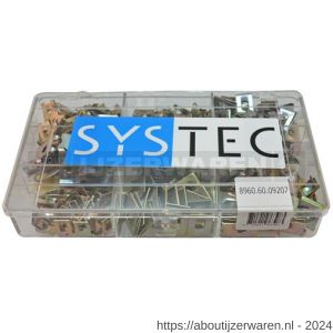 Systec assortimentsdoos 9-vaks speednut staal geel verzinkt GLVZ - W51400072 - afbeelding 1