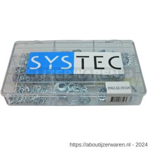 Systec assortimentsdoos 9-vaks tandveerring staal verzinkt VZ DIN 6798A - W51400074 - afbeelding 1