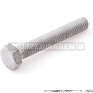 Hoenderdaal tapbout staal thermisch verzinkt 8.8 SW 10 ISO passend DIN 933 M6x20 mm 500 stuks - W51400945 - afbeelding 1