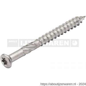 Proftec tuinhoutschroef RVS 410 lenskop LK met snijpunt Torx TX 20 4.0x60/35 mm doos 200 stuks - W51406615 - afbeelding 1