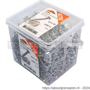 Homefix actie-emmer spaanplaatschroef staal verzinkt VZ platkop PK met snijpunt Torx TX 20 4.0x30 mm emmer 1200 stuks - W51406164 - afbeelding 1