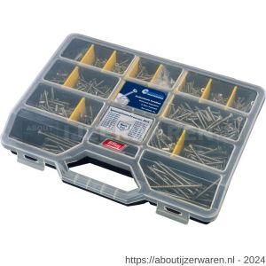 Hoenderdaal assortimentskoffer klein spaanplaatschroeven RVS A2 platkop PK Pozidriv PZ - W51400089 - afbeelding 1