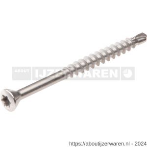 Homefix vlonderschroef RVS 410 lenskop LK Torx TX 25 5.0x60 mm kuip 100 stuks - W51406698 - afbeelding 1