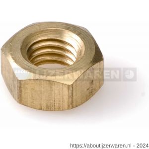 Hoenderdaal zeskantmoer messing blank SW 17 DIN 934 M10 100 stuks - W51401976 - afbeelding 1