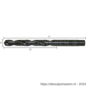 Labor AA000425 metaalboor DIN 338 HSS-R rolgewalst 4.25x43/75 mm 10 stuks koker - W50304876 - afbeelding 1