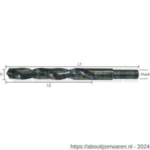 Labor AD002000 metaalboor DIN 338 HSS-R rolgewalst 20.0x140/205 mm afgedraaid 10 mm etui - W50304348 - afbeelding 1