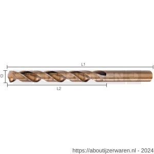 Labor AK001350 metaalboor DIN 338 HSS-Co Cobalt 5 % 13.5x108/160 mm etui - W50300554 - afbeelding 1