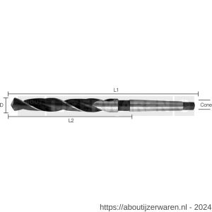 Labor AN902250 metaalboor DIN 345 HSS-G geslepen MK2 22.5x155/253 mm koker - W50304189 - afbeelding 1