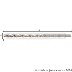 Labor AP000200 metaalboor DIN 340 HSS-G geslepen 2.0x56/85 mm 10 stuks PVC zakje - W50301056 - afbeelding 1