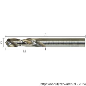 Labor AQ000370 plaatwerkboor DIN 1897 HSS-G geslepen 3.7x22/55 mm 10 stuks PVC zakje - W50304554 - afbeelding 1