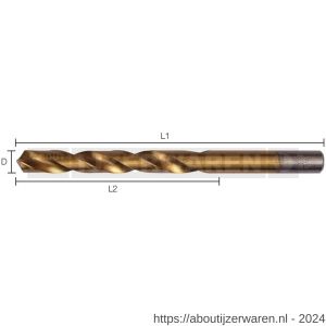 Labor AT000420 metaalboor DIN 338 HSS-G geslepen TiN gecoat 4.2x43/75 mm 10 stuks PVC zakje - W50301378 - afbeelding 1