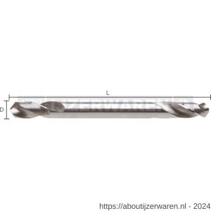 Labor AV000320 dubbelzijdige plaatwerkboor HSS-G geslepen 3.2x49 mm 10 stuks PVC zakje - W50301428 - afbeelding 1