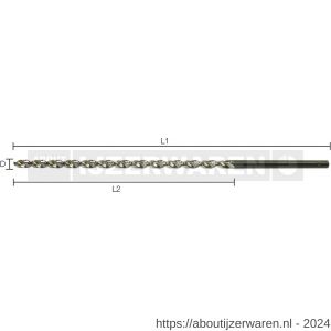 Labor AX025225 metaalboor DIN 1869 HSS-G geslepen TL-spiraal 2.5x150/225 mm etui - W50304163 - afbeelding 1