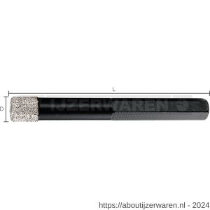 Labor EE000800 tegelboor Diamant 8.0x80 mm koker - W50301684 - afbeelding 1