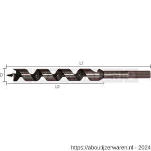 Labor FS120880 slangenboor No-Axis zeskant 12.0x800/880 mm etui - W50301927 - afbeelding 1