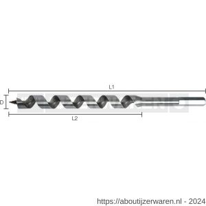 Labor FZ140230 Azobe slangenboor No-Axis zeskant 14.0x155/230 mm koker - W50302012 - afbeelding 1