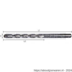 Labor GK050160 SDS Plus hamerboor 2-snijder 5.0x100/160 mm 10 stuks koker - W50302096 - afbeelding 1