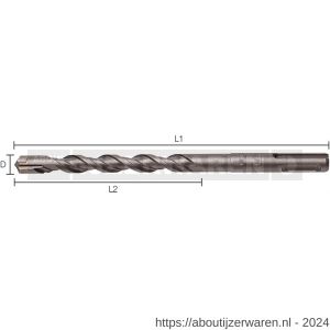 Labor GM280250 SDS Plus hamerboor Mach 4 4-snijder 28.0x190/250 mm etui - W50302279 - afbeelding 1