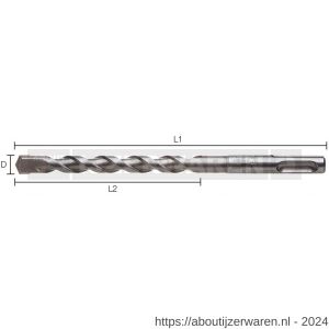 Labor GP200450 SDS Plus Premium PGM auto soldering hamerboor 2-snijder 20.0x390/450 mm etui - W50302348 - afbeelding 1