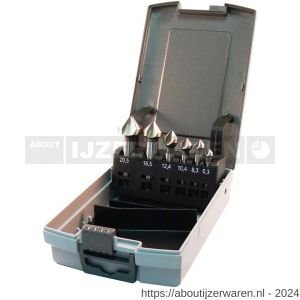 Labor KA300500 verzinkborenset DIN 335c HSS-G geslepen 6-delig kunststof 6.3-8.3-10.4-12.4-16.5-20.5 mm doos - W50303292 - afbeelding 1